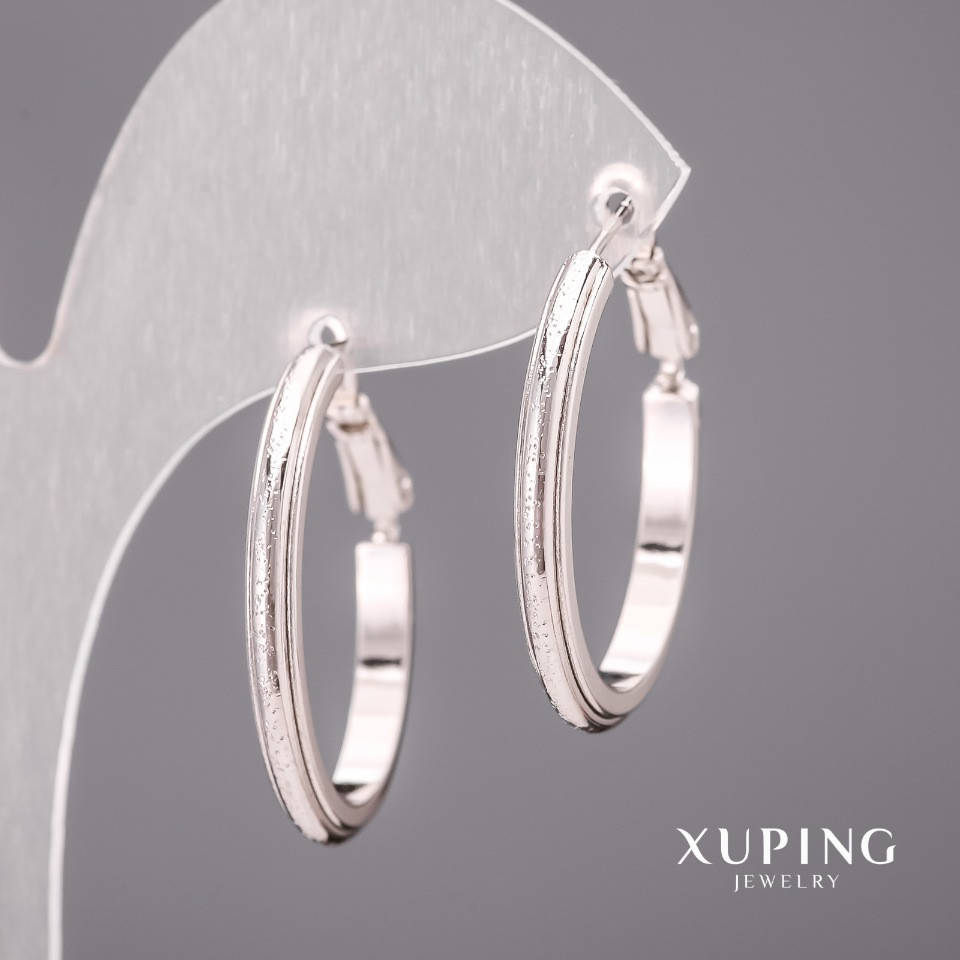 

Серьги Xuping Кольца 3х29мм Родий