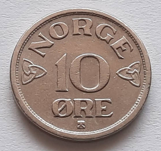 

Норвегия 10 эре 1952