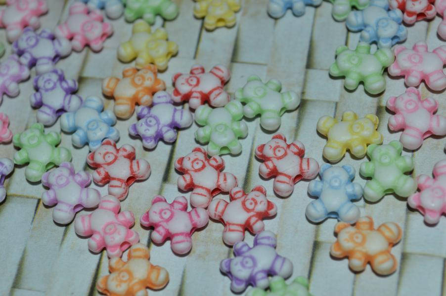 

Бусина для детского творчества. медвежонок. 10 на 8 мм