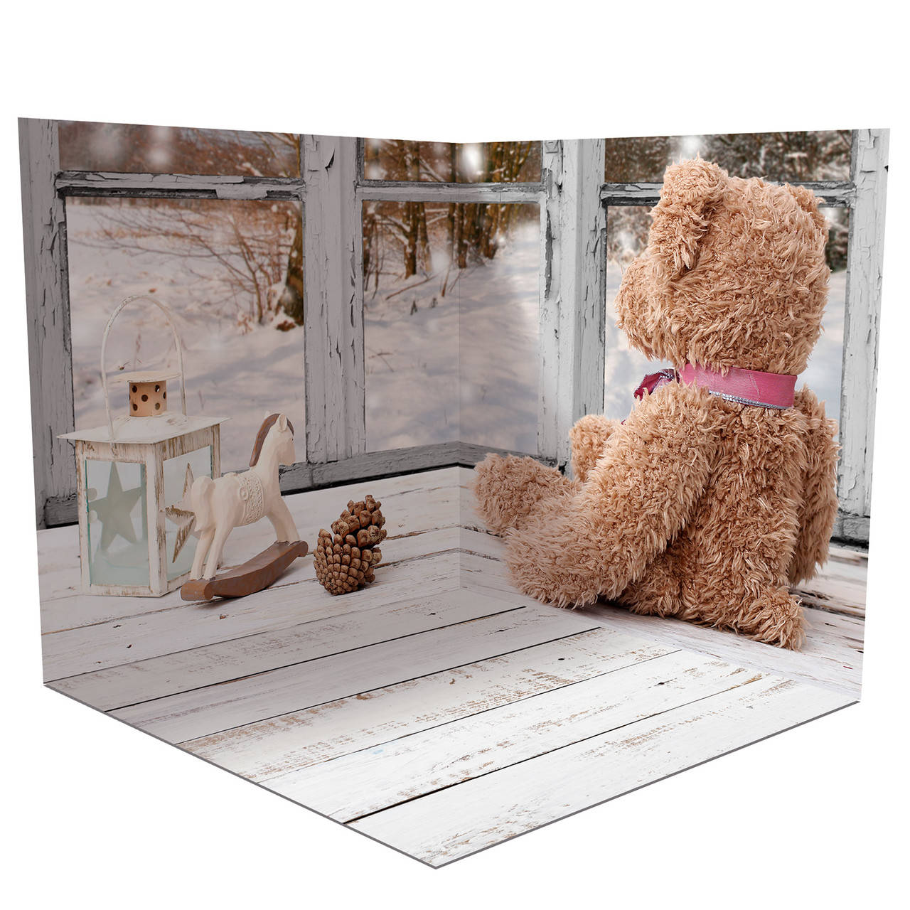 

Новогодний угловой фотофон, виниловый 100x100см, Frontlit 450 г/м2 №58516