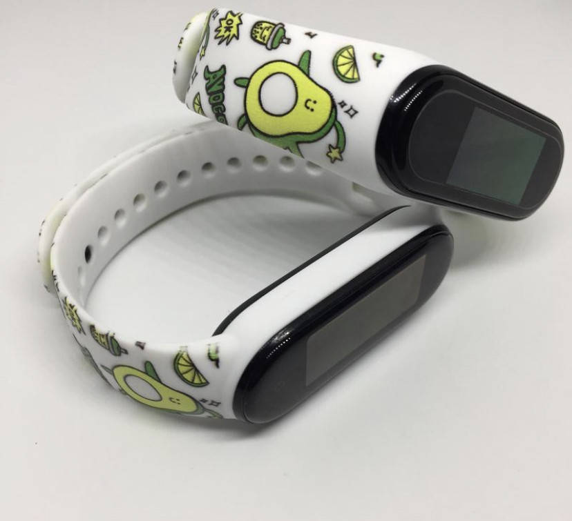 

Силиконовый ремешок mi band 4 mi band 3 с авокадо белый