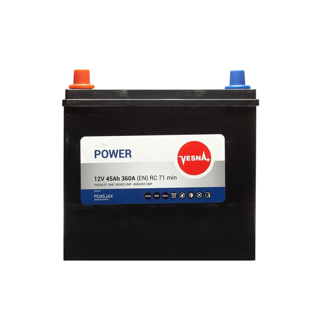 

Аккумулятор автомобильный Vesna 6СТ-45 Аз Japan (415745)