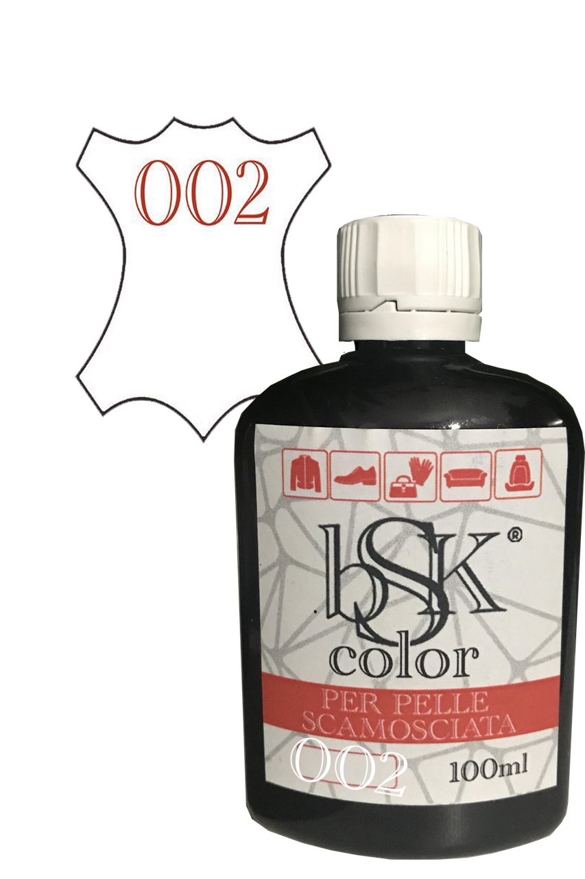 

Краска для кожи цвет белый bsk-color 100 мл