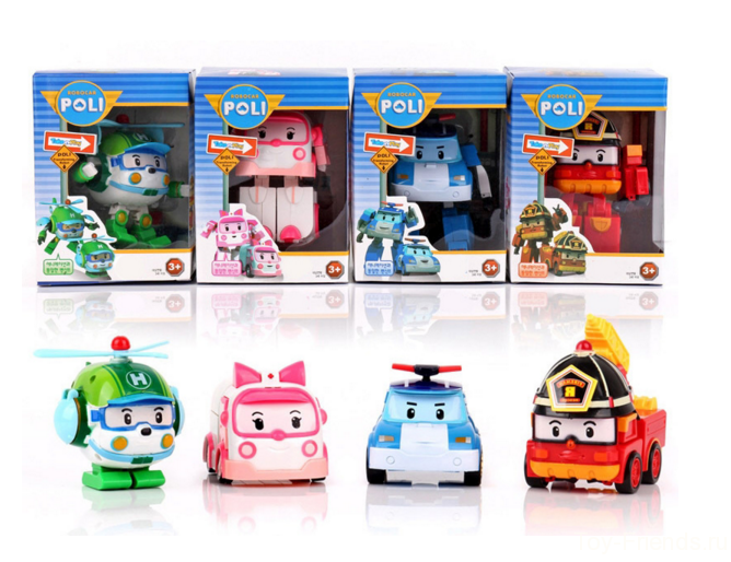 

Игрушки-трансформеры Робокар Поли, Robocar Poli, Поли, Эмбер, Вертолетик Хели, Рой
