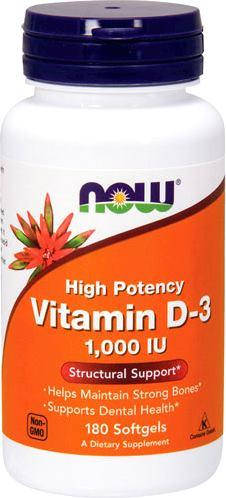 

Витамин Д NOW Vit D3 1000 IU 180 sotgels