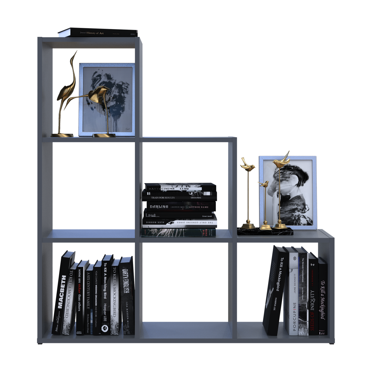 Стелаж Doros Степ 3х3 Графіт відкритий 102.6х28.8х106.1 (41516162) 3