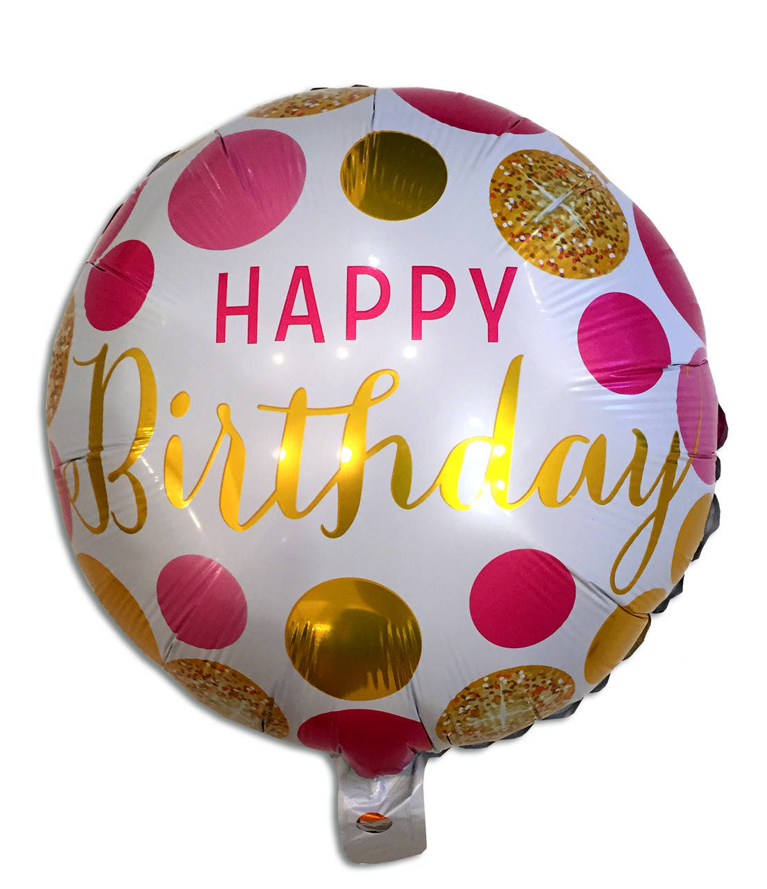 

Фольгированный шар Happy Birthday круглый 45см (18"), Разные цвета
