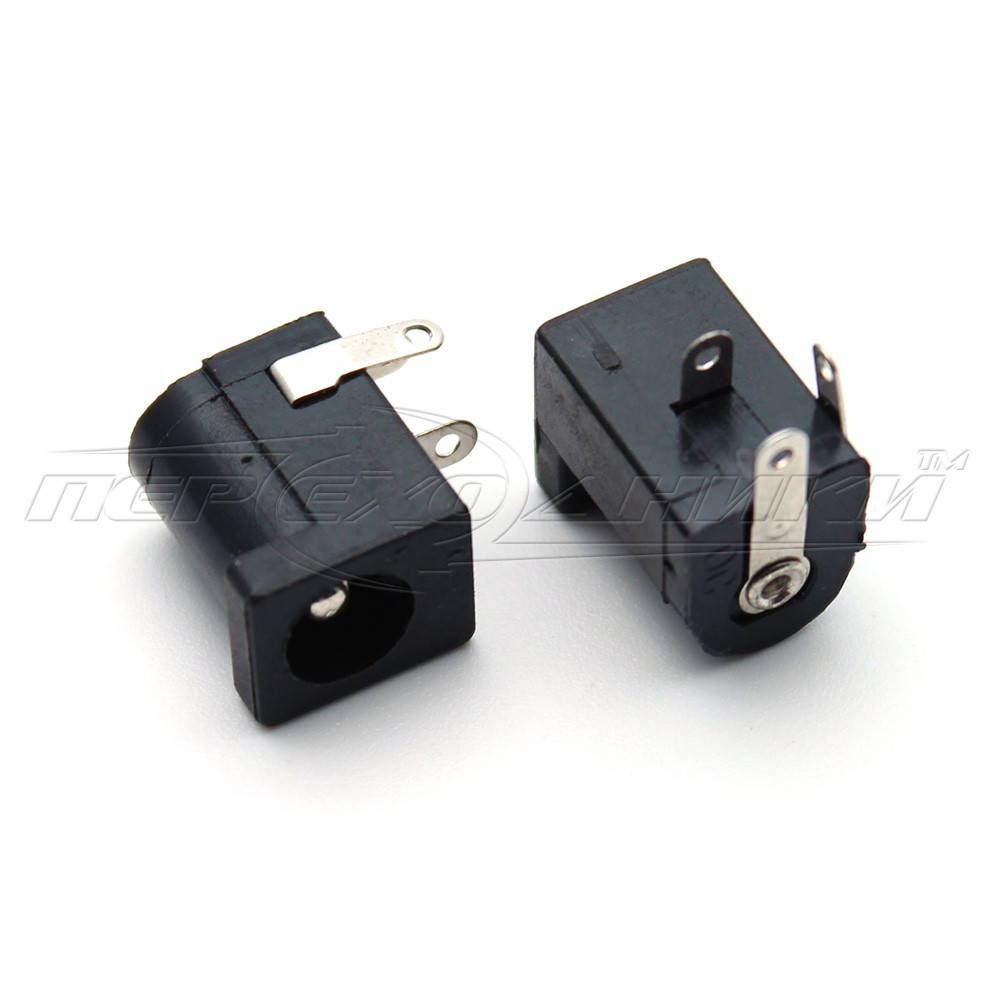 

Разъем питания DC гнездо 5.5x2.1 мм, монтажное (пластик)