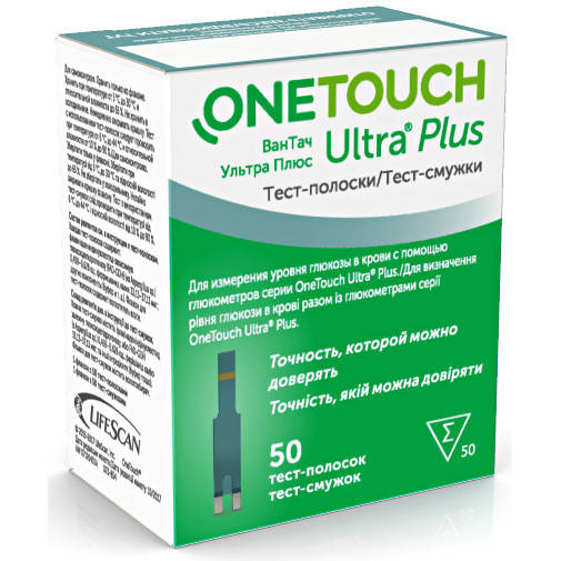 

Тест полоски OneTouch Ultra Plus (50 шт.)