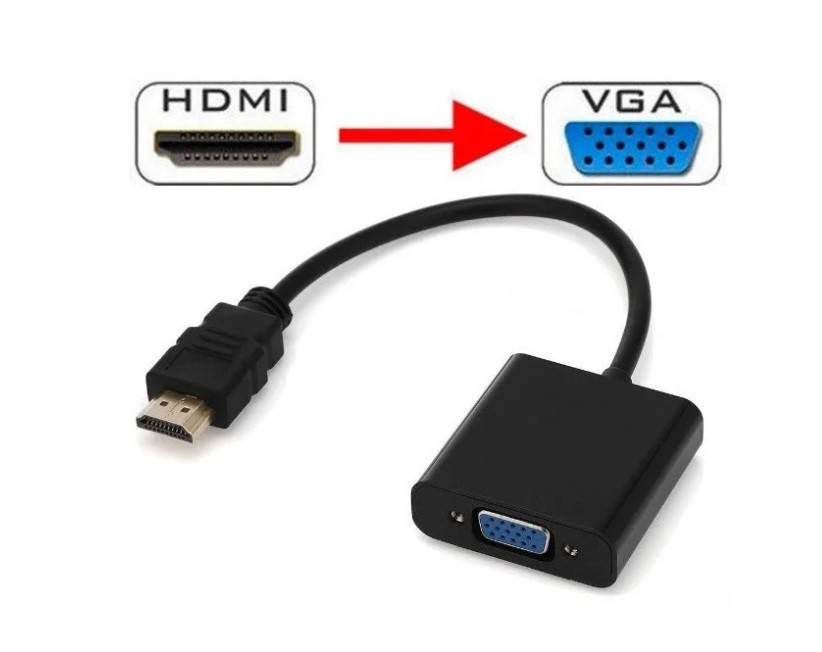 

Конвертер Адаптер HDMI на VGA эмулятор монитора (переходник) Converter Преобразователь, Черный