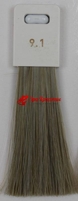 

Стойкая краска для волос 9.1 Очень светлый блонд пепельный Color Permanent Papillon Care Coiffance, 100 мл