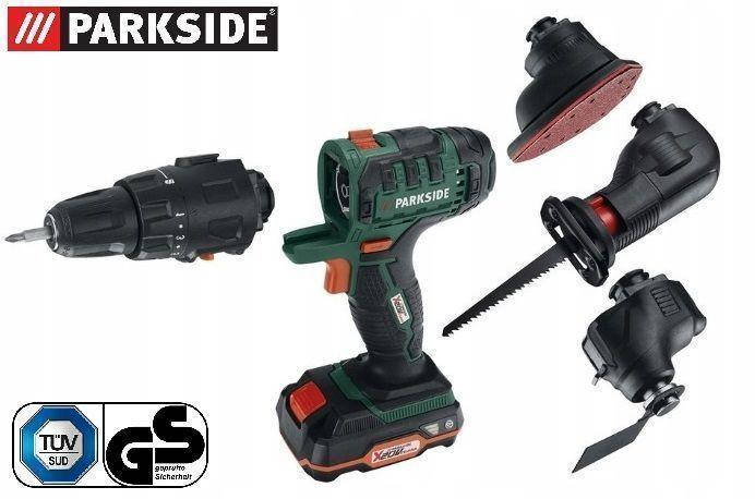 

Шуруповерт 4 в 1 аккумуляторный Parkside® реноватор сабельная пила