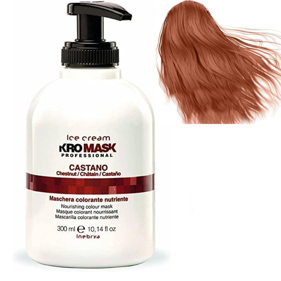 

Тонирующая маска для волос Inebrya KroMask Colour Mask CASTANO Каштановый 300 мл