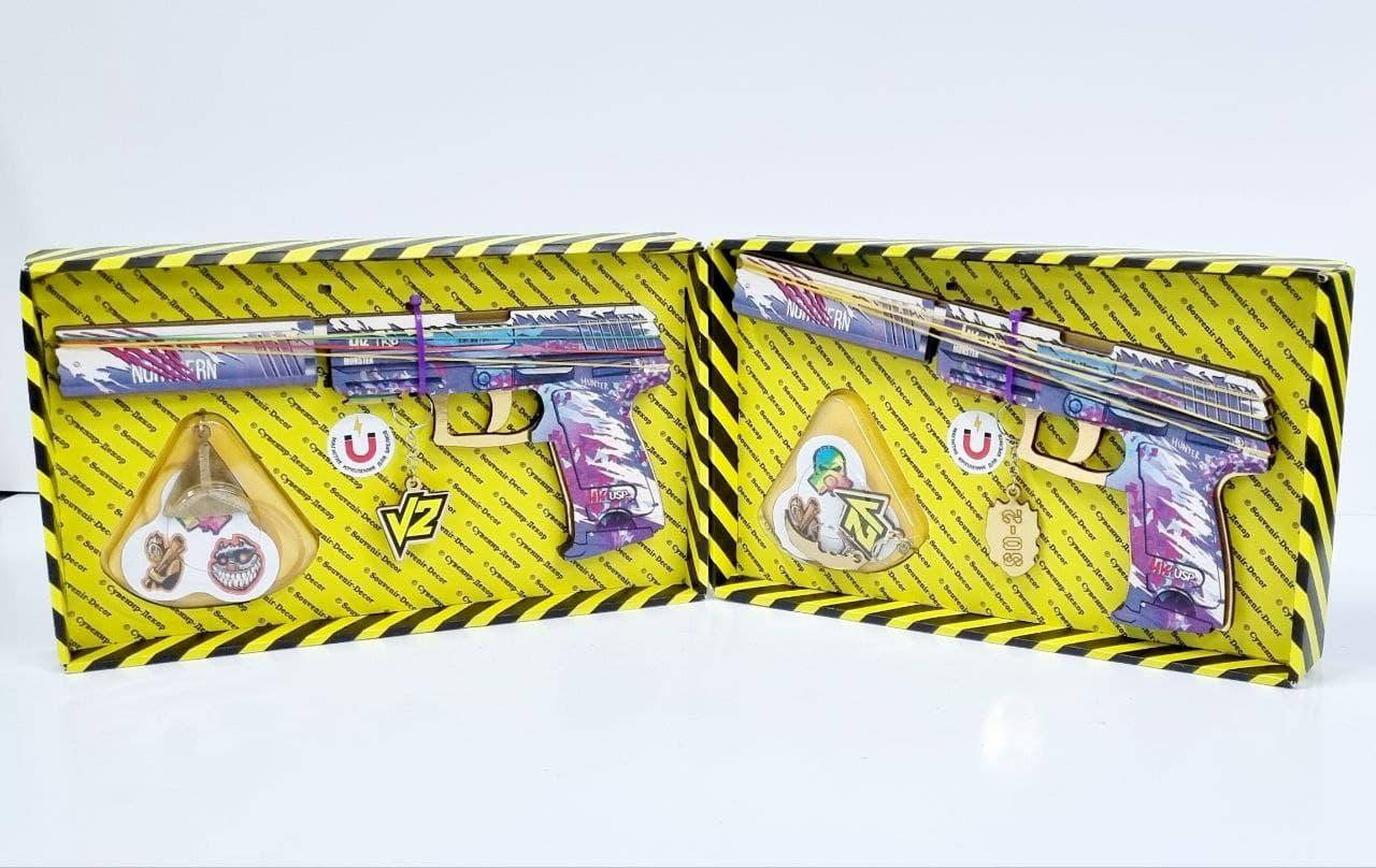 

Пистолет деревянный Резинкострел сборная модель SO-2 "USP GENESIS" BOX., SO2USP-G-B