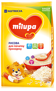 

Каша Рисовая безмолочная Milupa(Милупа) с 4-х месяцев, 170 гр. Не содержит глютен.
