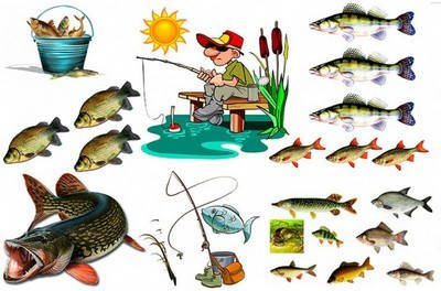 

Вафельна картинка для кондитерських виробів "Рыбалка", (лист А4) 12