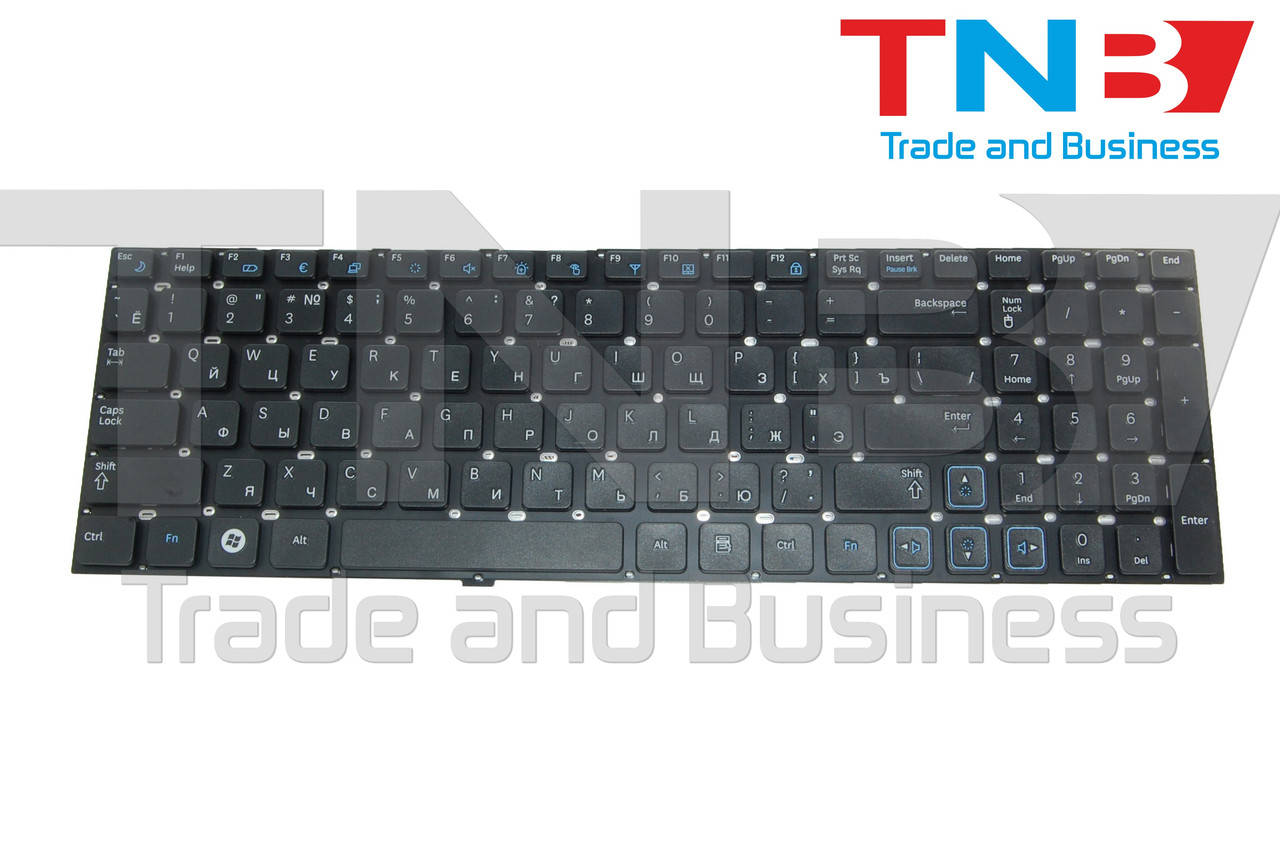 

Клавиатура Samsung RV515 RV518 черная без рамки, Черный