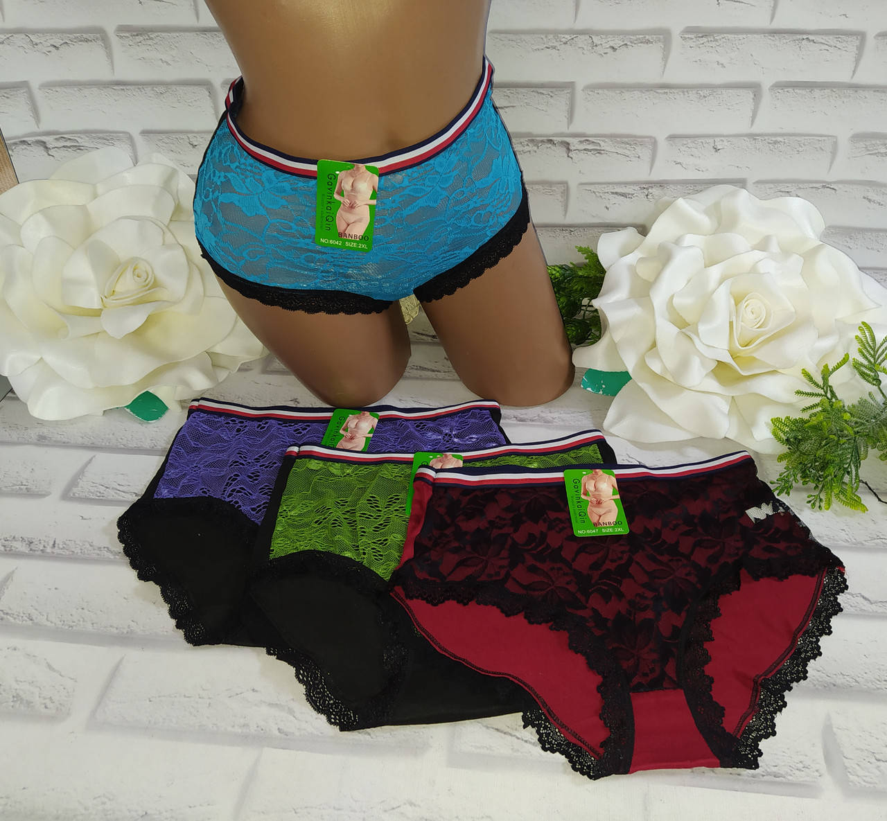 

Трусы женские 2XL 48-50 бамбук Gavinka i Qin норма C&R SК-6042, Разные цвета