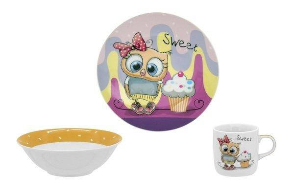 

Детский набор посуды Limited Edition Sweet owl C525 3 предмета, Разные цвета