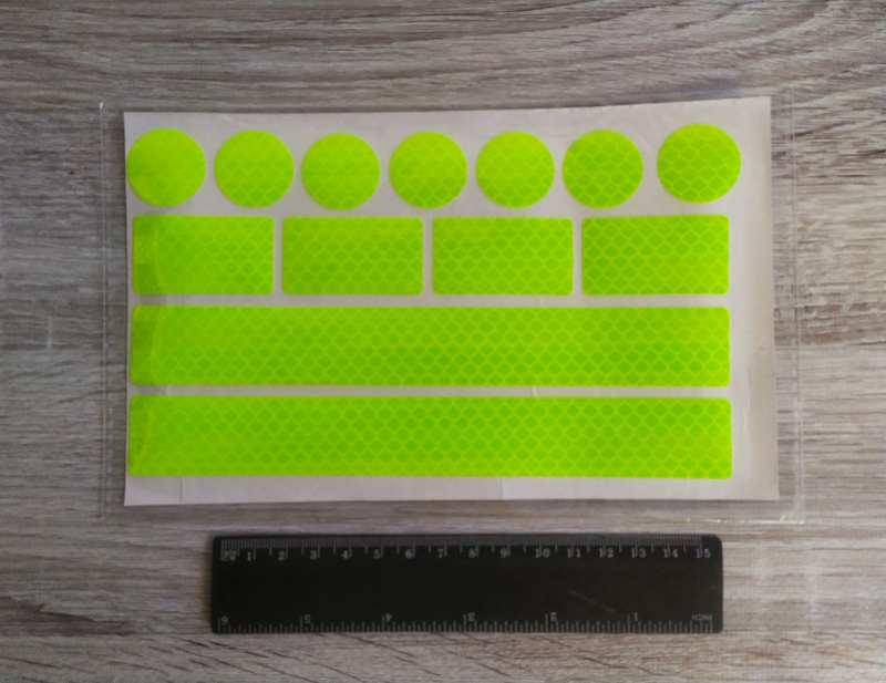 

Набор светоотражающих самоклеящихся наклеек для пешеходов, детей лимонный, Микс