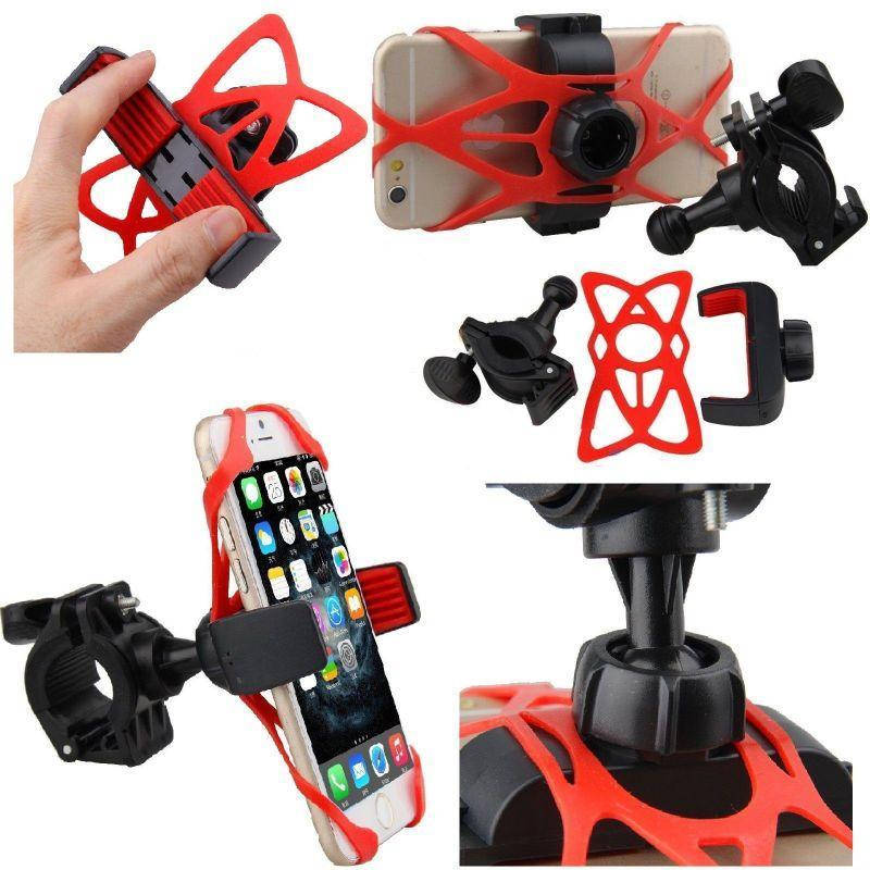 

Держатель / крепление силиконовое универсальное для телефона / смартфона на вело-руль