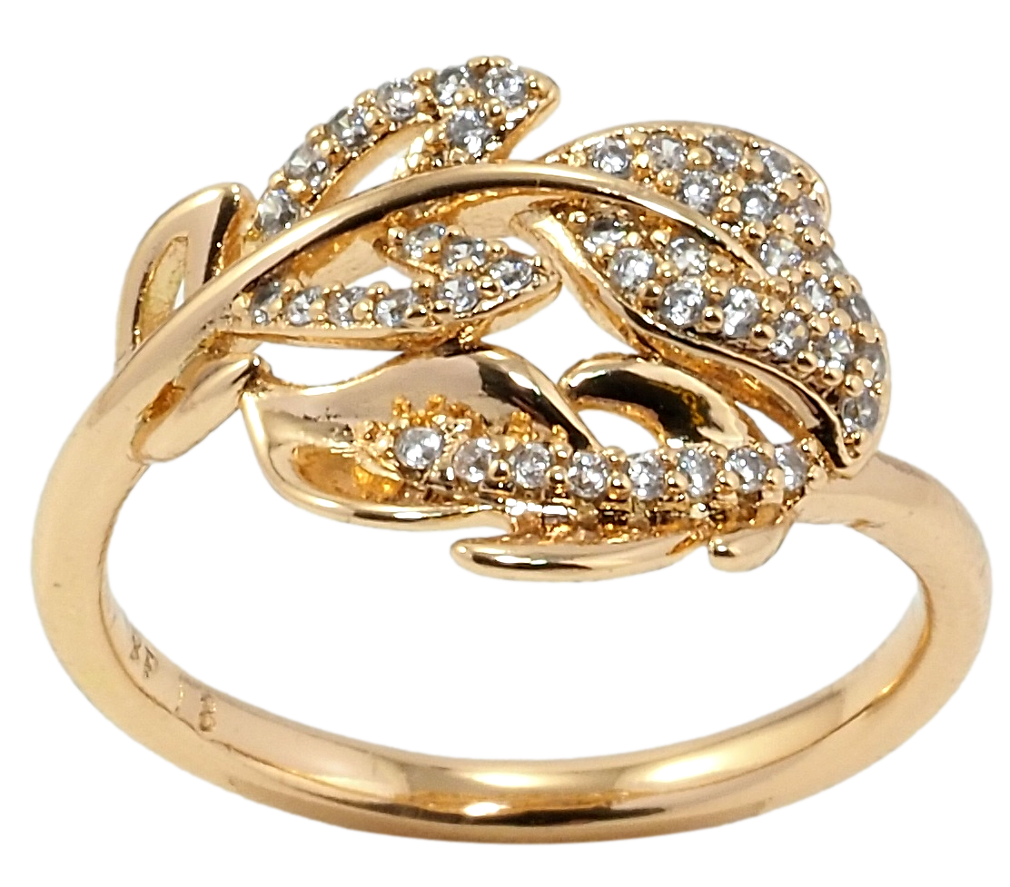 

Кольцо Xuping Позолота 18K "Веточки с цирконием" р.17.5,18,19,20,21