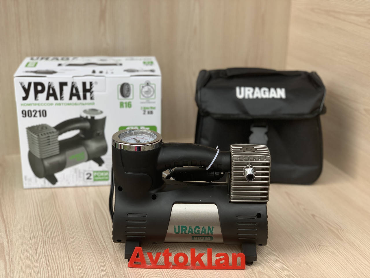 

Автомобильный компрессор URAGAN 90210 Ураган 40л/мин 10атм насос для подкачки шин Гарантия 24м.Польша