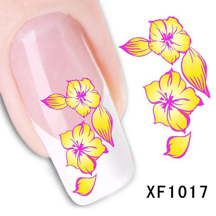 

Наклейки для ногтей XF1017, Желтый