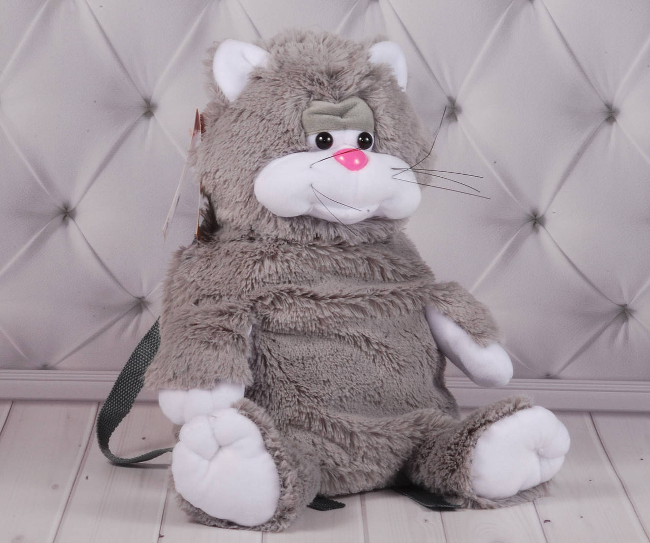 

Детский рюкзак кот "Наум", плюшевый рюкзак в виде кота, 40 см.