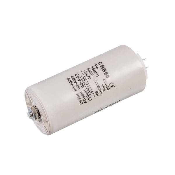 

Пусковой конденсатор CBB60 55uF 450V для стиральных машин (code: 42662)