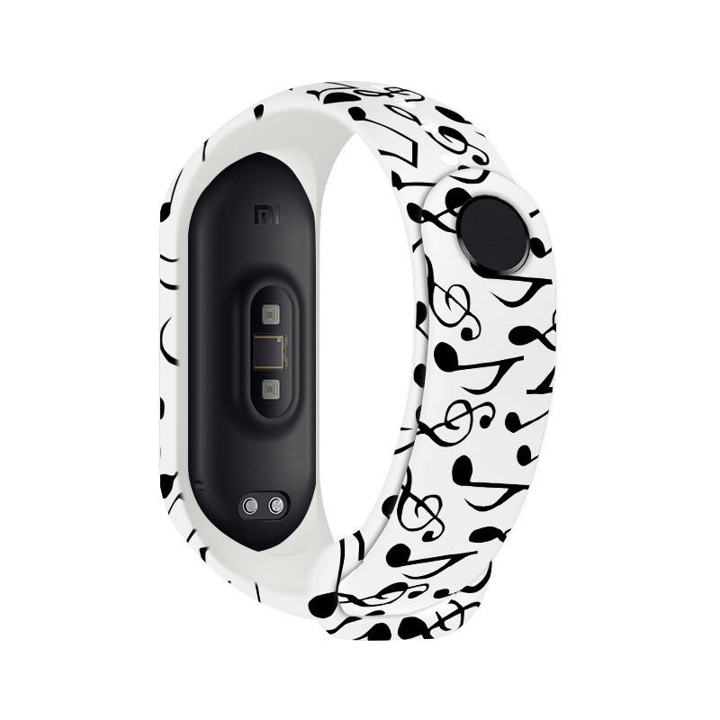 

Ремешок к браслету Mi band 4 3 с рисунком Notes