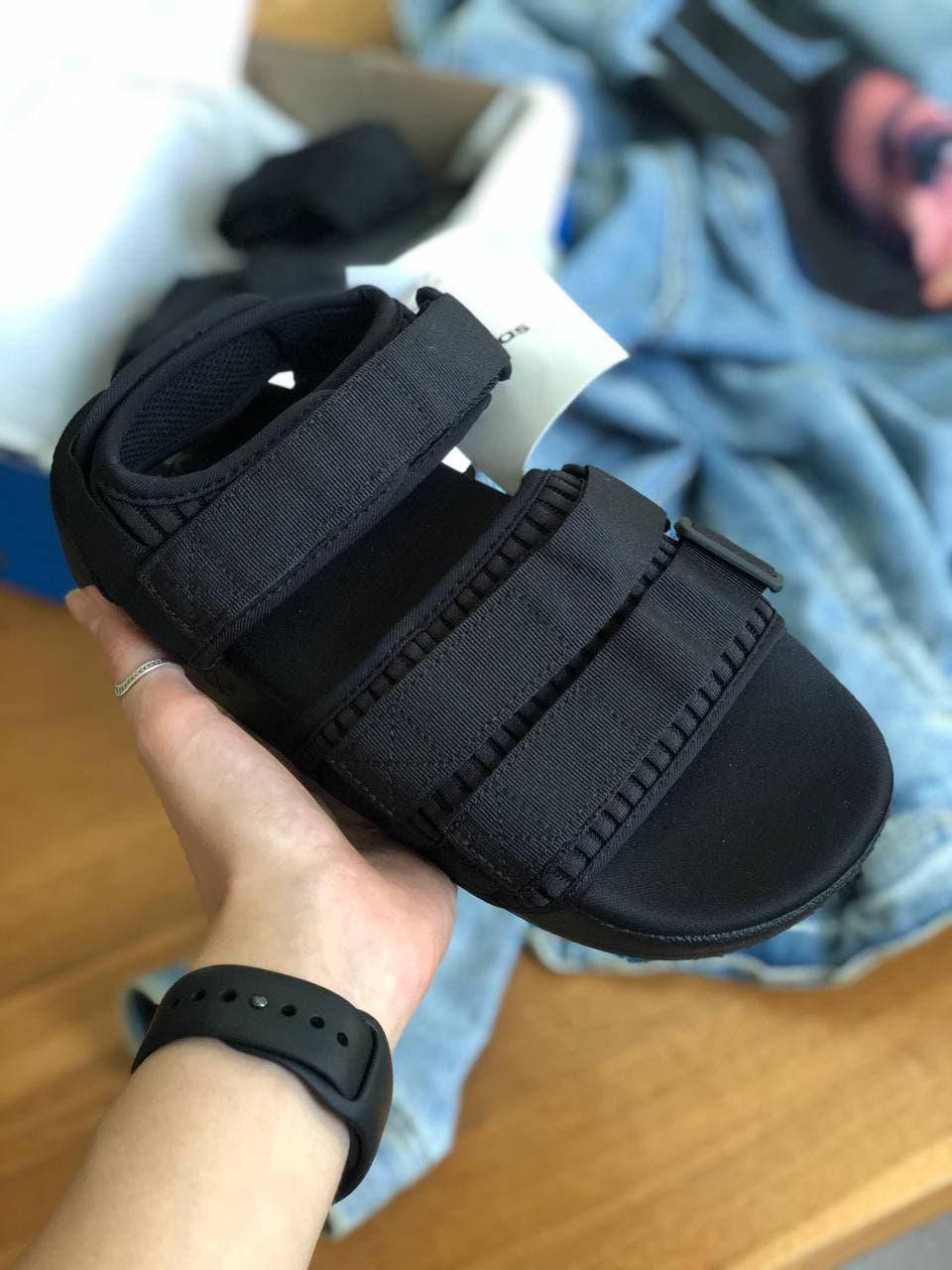 

Adidas Adilette 2.0 (с сеточкой) Mono black (черные)