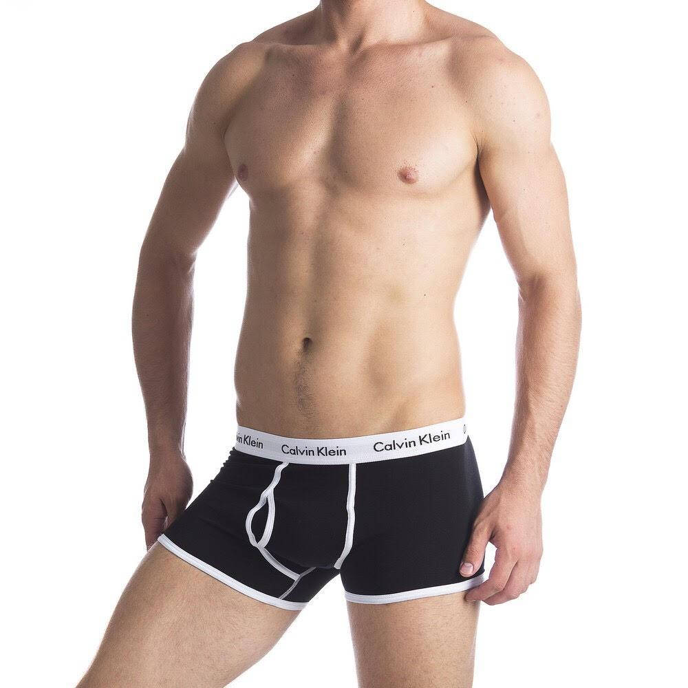 

Мужские трусы Calvin Klein черные с белой резинкой 365, Серый