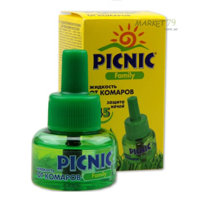 

Жидкость от комаров в фумигатор PICNIC Family 30мл (45 ночей)