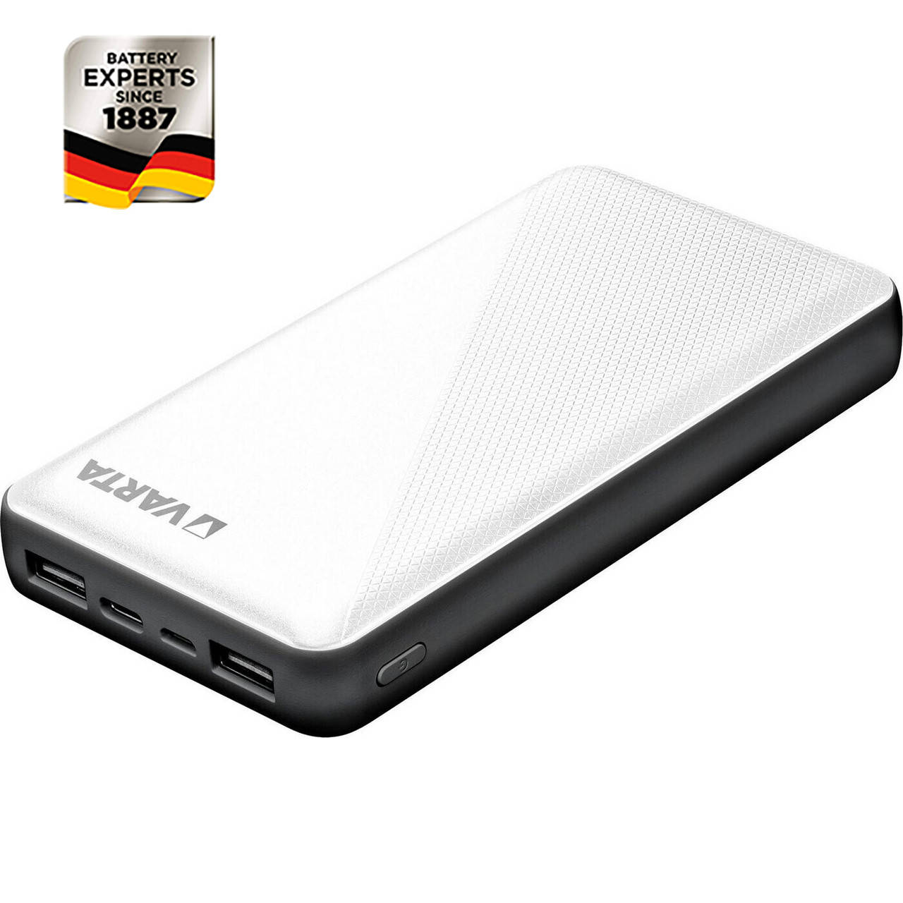 

Varta Power Bank Energy 15000 мАч оснащенный усовершенствованной технологией безопасности c зарядным кабелем