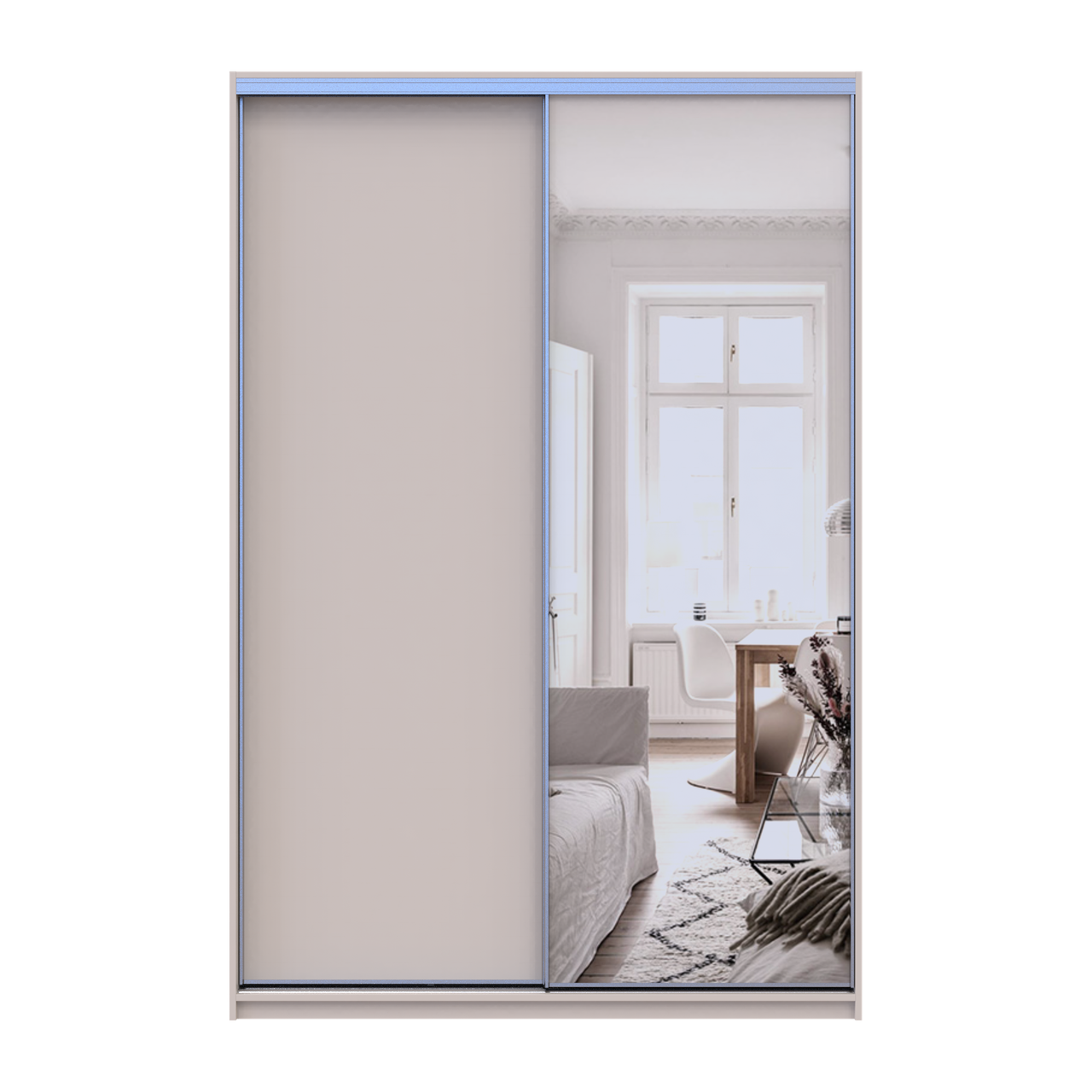 Шафа купе Doros Сіті Лайт Кашемір 1 ДСП / 1 дзеркало 150х45х225 (80736356) 2