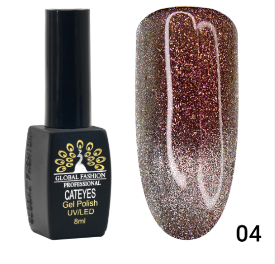 

Гель-лак кошачий глаз 24D Wild 04 Global Fashion, 8мл