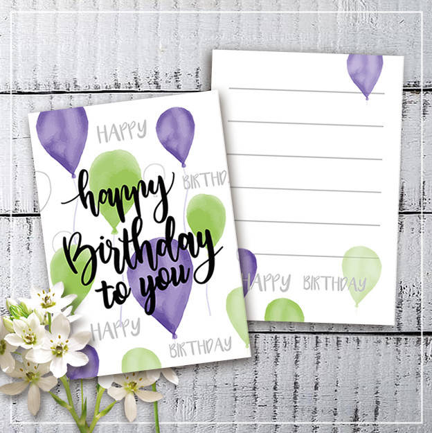 

Мини открытки "Happy Birthday to you" (10 штук)