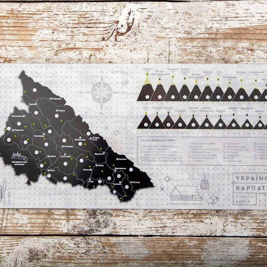 

Скретч-листівка Pinzel Українські Карпати біла