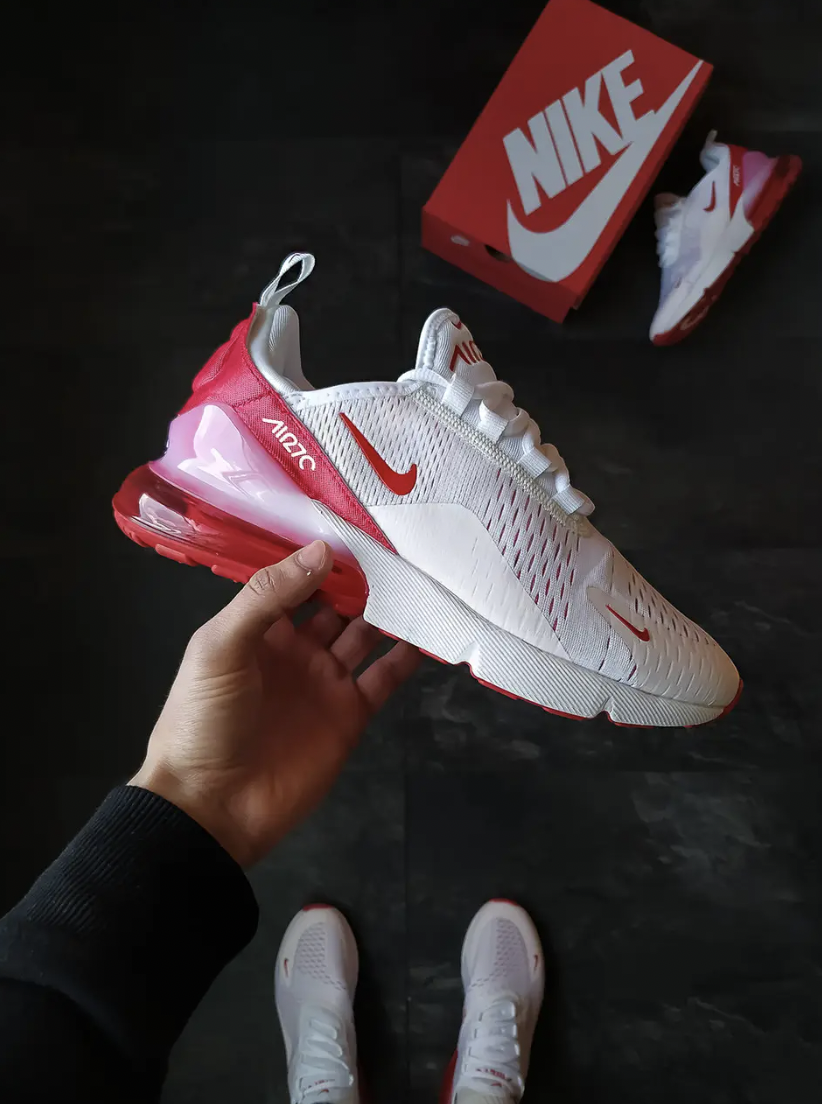 

Мужские кроссовки Nike Air Max 270 белые с красным 41-45 , Молодежные кроссовки Nike Air 270 Red White, Белый