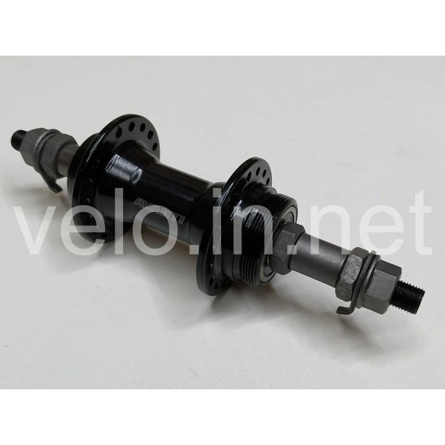 

Втулка AVANTI алюминиевая, задняя V-Brake, на пром-подшипниках, под трещетку 6/7/8 speed, на гайках, Черная,