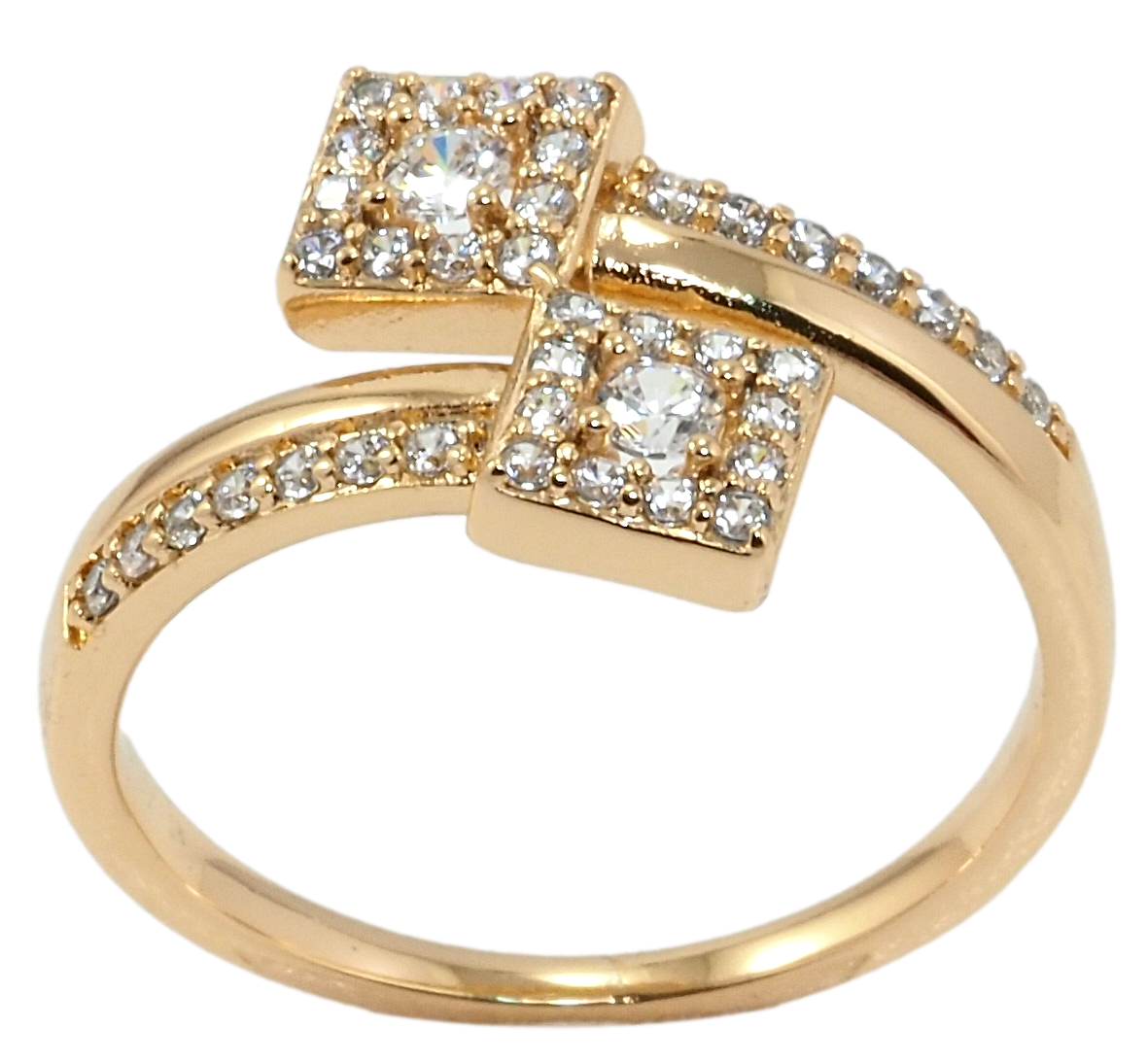 

Кольцо Xuping Позолота 18K "Инкрустация цирконием" р.17,17.5,18.5