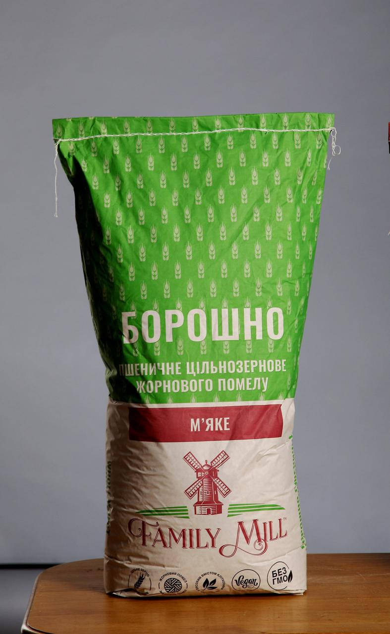 

Мука пшеничная цельнозерновая мягкая, жернового помола. (25 кг)
