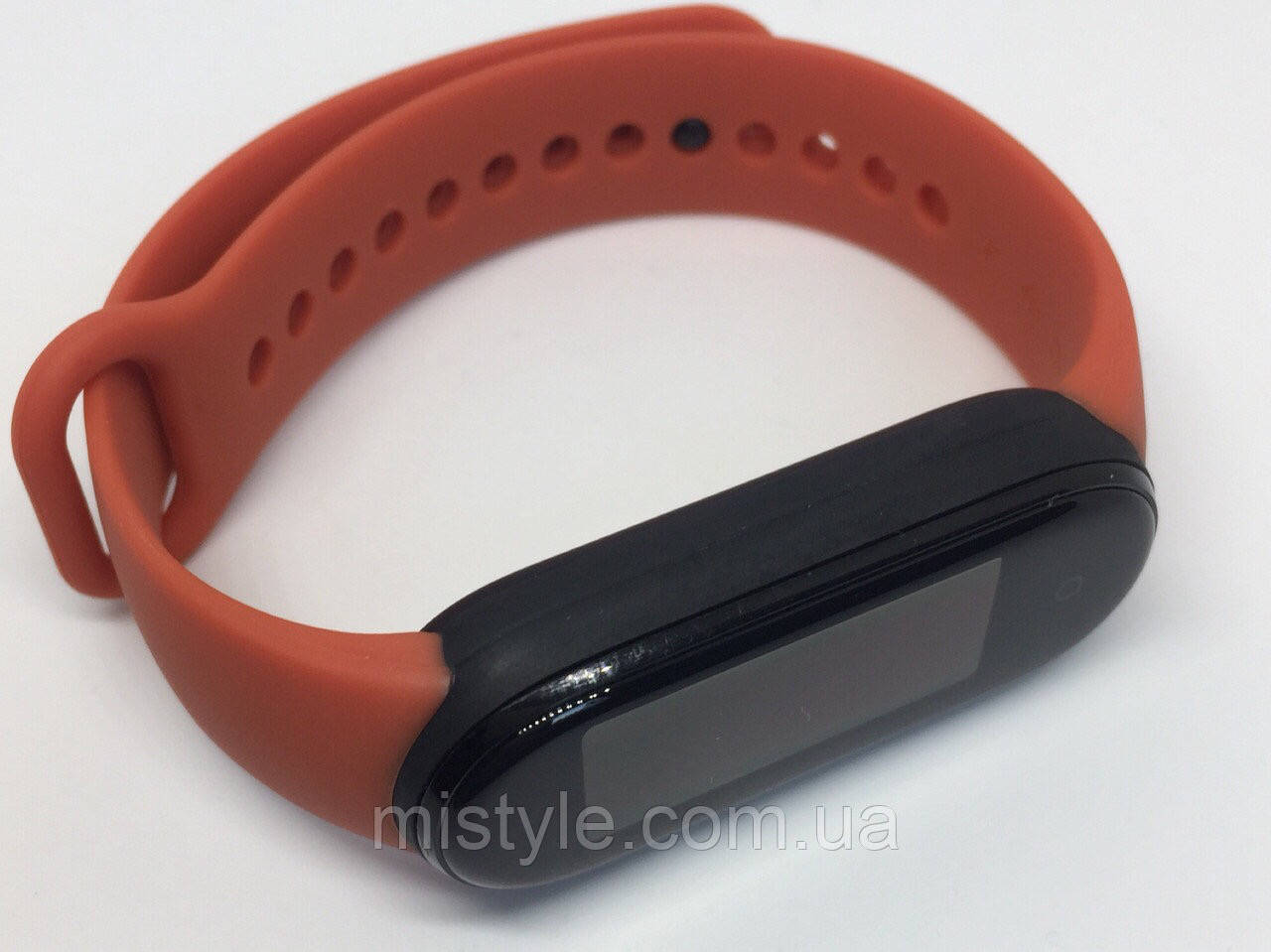

Силиконовый ремешок mi band 5 mi band 6 mijobs с металлической застёжкой оранжевый с черным