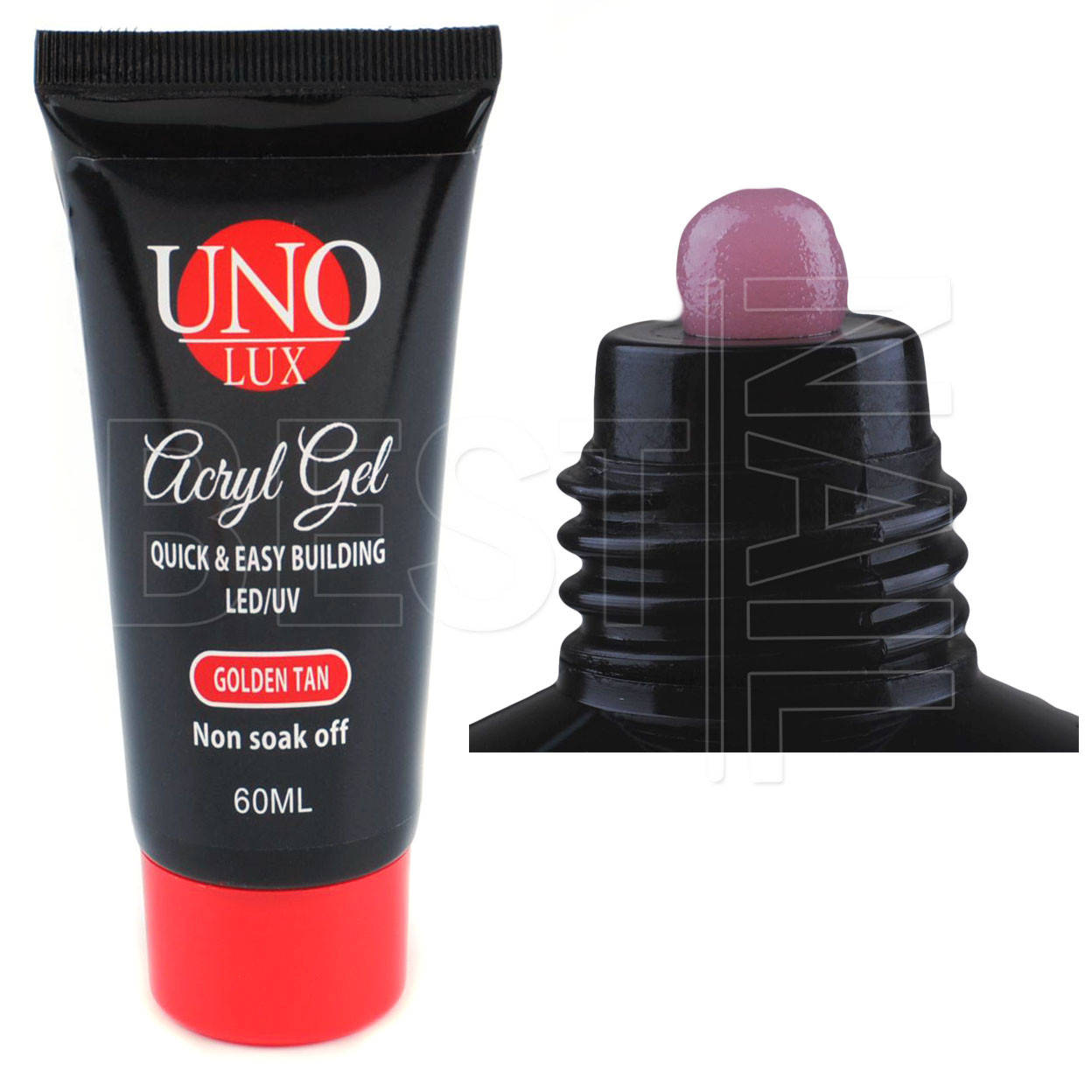 

Акрил-гель UNO UV/LED, 60 г (golden tan), Золотистый