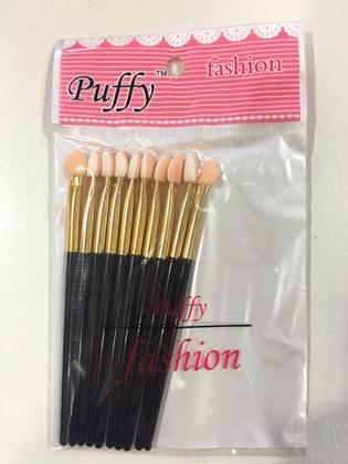 

Набор аппликаторов 10 шт. золотые длинная ручка Puffy односторонние