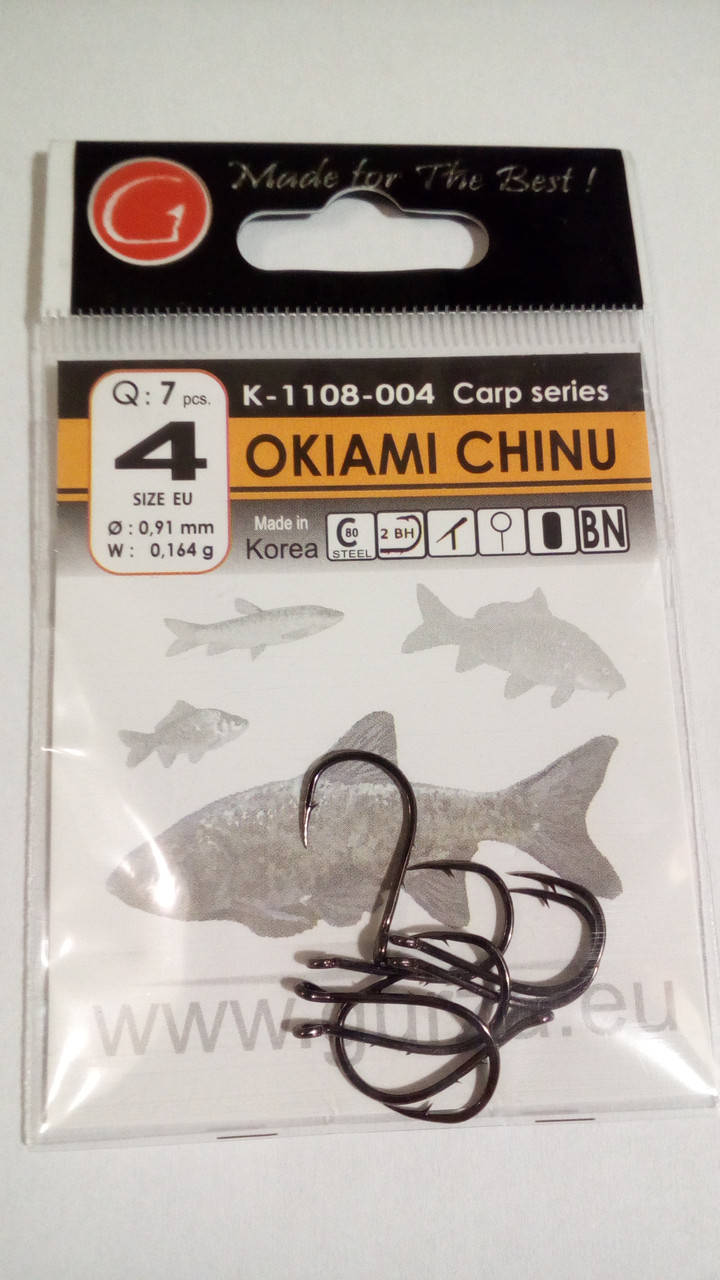 

Крючки Gurza Okiami Chinu Size EU #4 уп. 7 шт.