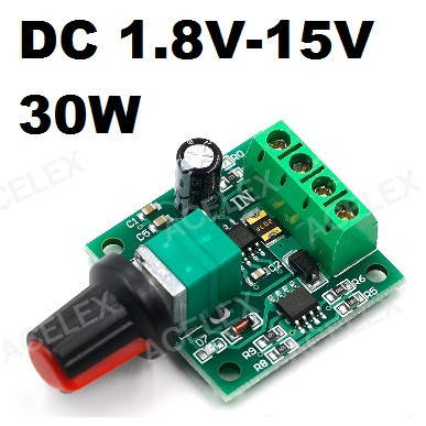 

ШИМ регулятор двигателя постоянного тока 1.8V-15V 2A 30W