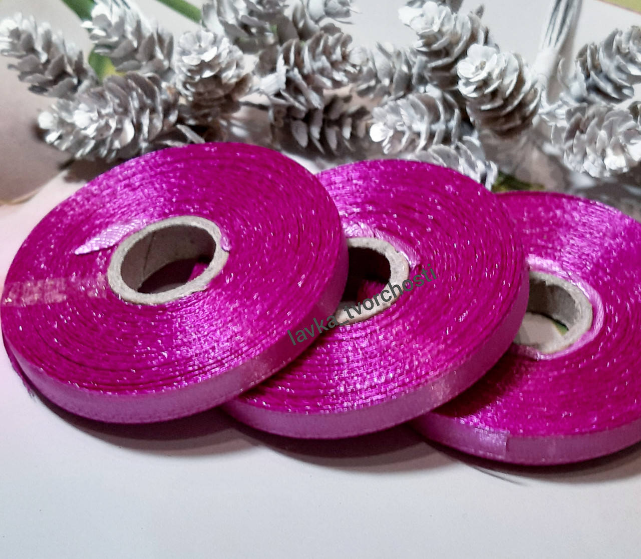 

Стрічка атласна 0,6см фіалковий