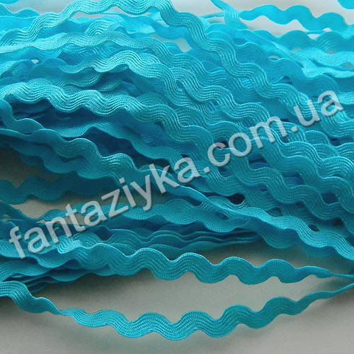 

Тесьма декоративная Зиг-Заг, Вьюнок 5мм, бирюзовая